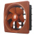 海斯迪克  排气扇 方形弧面排风扇 塑料百叶窗抽风扇通风换气扇 棕色12寸 HKW-323