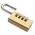 玥玛密码挂锁箱包锁行李箱密码锁健身房柜子锁 MM-铜色大挂锁