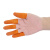 伏兴 乳胶手指套 一次性橡胶防护指套 橘色麻点-29大号 100只装x10包