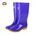 上海牌 301 女士高筒雨靴 防滑耐磨防水鞋时尚舒适PVC户外雨靴 可拆卸棉套 紫色 36码