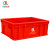 水共王俞 加厚塑料物流周转箱 零件盒 物料箱 分类筐 工具箱 储物 红色 A5480*355*170MM