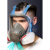 麦可辰防尘面罩全脸防毒面具全面罩喷漆化工专用全脸防尘护目防护面罩放 活性炭滤毒盒  2只