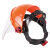 成楷科技（CK-Tech）防护面屏 CKL-3117 工业抗冲击耐高温防飞溅 头戴式透明面罩 橙色