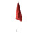 晶事达（JINGSHIDA）警戒旗 靶场旗帜训练杆警示旗红旗 镀锌铁制 2米