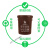 上海垃圾分类垃圾桶大号干垃圾湿垃圾户外圆形咖啡色棕色厨房物业Y80951 黑色60升有盖干垃圾