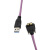 惠利得定制适用USB3.0工业相机数据线 兼容大恒basler海康 A公转MicroB拖链线缆 紫色 高柔拖链款 0.5m