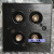 86型铝合金面板4个BNC监控Q9插座铜芯镀金直通插焊接SDI面板插座 黑色(焊接式)