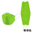 丽都依臣 成人kf94鱼型口罩四层含熔喷布独立包装3D韩式鱼嘴口罩 可定制印制logo  草绿 20片盒装 独立装 