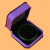 紫色八角绒布首饰盒戒指盒项链盒耳钉盒吊坠盒手镯盒礼品盒 紫色八角绒布小吊坠盒黑底色 00423