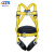 NLNTL  五点式高空作业安全带红黑护腰款户外施工保险带安装用安全绳 黄色单件安全带 