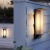御尚登太阳能壁灯户外防水别墅庭院灯花园院子外墙灯现代大门口墙灯 32cm接电 - 奶白款