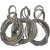 定制钢丝绳吊具吊索具起重工具手工插编编织编制带吊耳油性双扣钢 12毫米 1m