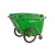惠世达 400L保洁车手推塑料环卫垃圾车大号户外垃圾桶市政物业垃圾清运车 备件 绿色（整车不带盖） 