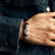 奥斯坦汀S999银貔貅手链男复古国潮风编织可调节潮流生日情人节礼物送男友 金刚结貔貅手绳（可调款）黑单条