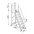 铝合金平台梯移动登高梯检修爬梯工业踏步梯跨线桥工程梯踏台楼梯 8阶2米加护栏合金白 质量