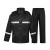久匀 外卖骑手摩托车防暴雨雨衣 交通反光警示 分体式雨衣套装 黑色双杠反光套装 M码(160-165)