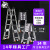 定制 铝合金伸缩梯子竹节梯人字梯多功能折叠梯加厚多功能升降楼 2.9米单面竹节梯 0