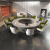 烤漆圆形会议桌椅组合简约现代办公桌轻奢弧形洽谈桌讨论开会桌 直径1.5米（4-6人）