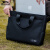 史莱辛格手提包笔记本电脑包男包公文包适用于15英寸苹果电脑联想 抗皱水松底黑色可容纳16寸电脑