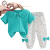 奥特曼婴儿衣服夏季超洋气可爱短袖分体套装六7八9十个月一岁女宝宝夏装 粉色 80cm