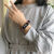 千奇梦 LED夜光帆布带电子表儿童手表男女孩小学生韩版简约运动 咖带 手表+电池