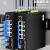 海奈 工业级管理型交换机 千兆单模双纤4光8电 光纤收发器转换器DIN导轨式 LC接口 20KM HN-72348-LC 1台