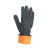 劳保佳 乳胶手套 加强加厚清洁洗碗防水橡胶手套 外黑内橙 1双装 XL码