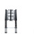折叠梯加厚铝合金梯子便携式竹节升降梯子工程梯伸缩梯 德标单面伸缩梯4.4米 加厚30间距