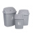 海斯迪克 HKZ-106 垃圾桶 大号带盖工业商用环卫垃圾桶加厚 灰色65L带盖