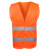 海斯迪克 gnjz-1070 反光马甲 安全反光衣 环卫工人反光背心 黄条橘红反光