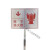 不锈钢立插带杆室外标示牌消防喷淋水泵接合器室外标志 红底消防水泵接合器 30x20cm