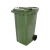 舒弗 环卫垃圾桶 加厚户外垃圾桶 240L挂车垃圾桶加厚 军绿色