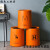 定制适用拉垃圾桶客厅房间可爱卧室轻奢北欧风创意网红简约纸篓橙 大号橙色(H)12L