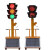 定制移动太阳能红绿灯警示灯十字路口道路施工指示灯箭头通信 拖车式信号灯