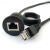 面板网线带螺帽USB线RJ45延长线汽车点烟器改装USB网络跳线延长线 RJ45公对母不带盖 3.0m