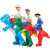 桑菽侏罗纪恐龙充气服万圣节服装六一儿童演出服儿童成人充气恐龙衣服 绿色小恐龙 身高100130cm