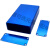 铝合金外壳80*50*20mm上下分体铝壳电池盒电路板PCB盒 铝型材壳体 氧化黑色