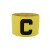 适用于袖标定做LOGO分队袖章队长c标定制色空白分组弹力带魔术 柠檬黄C标