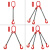 美和/TOHO G80锰钢起重组合链条吊索具 单腿、双腿、三腿、四腿可定制 红色 三腿-2.36tx2m 45天 
