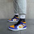 耐克（NIKE）男鞋Air Jordan 1 Mid aj1新款中帮轻便休闲板鞋运动篮球鞋子 DQ8426-517 /紫黄白 42