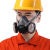 6200防尘口罩工业粉尘防毒面罩打磨喷漆电焊化工透气易清洗口鼻罩 6200橡胶双罐防尘