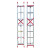 定制适用铝合金伸缩梯梯子升降工程梯定制特厚6米收缩阁楼7 8 10 银色八字脚一套