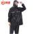 鸣固 雨衣雨裤套装 防暴雨反光分体式雨衣 黑色M MG-ST-1455