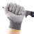 哥尔姆 五级防割手套 HPPE耐磨防护防切割劳保手套工业园艺防割 工作手套 麻灰色（5双装） XL