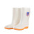 沸耐笙 FNS-04847 男士中筒白色食品卫生雨鞋 食品厂用白色食品PVC胶鞋 白色 44 双