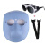电焊面罩焊工面罩眼镜防护头戴式氩弧焊烧焊护脸防烤面具焊帽 透气面罩+1黑色眼镜+绑带