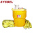 西斯贝尔SYSBEL化学皮吸附棉危化品吸附棉20加仑泄漏应急处理桶套装通用型SYK200 黄色 60.5*60.5*66cm 现货