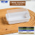 京洲实邦 三明治包装盒三文治打包盒一次性透明吸塑盒 半块吸塑盒+彩色英文贴纸 50套