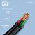  隆言 M12连接器4芯公头带线PLC传感器电缆防水阻燃航空插头线束A型弯头款5m LY-PC34A5