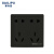 赛利普 86型暗装插座面板多孔插板二三插五孔六孔插座 十孔插座（黑色）